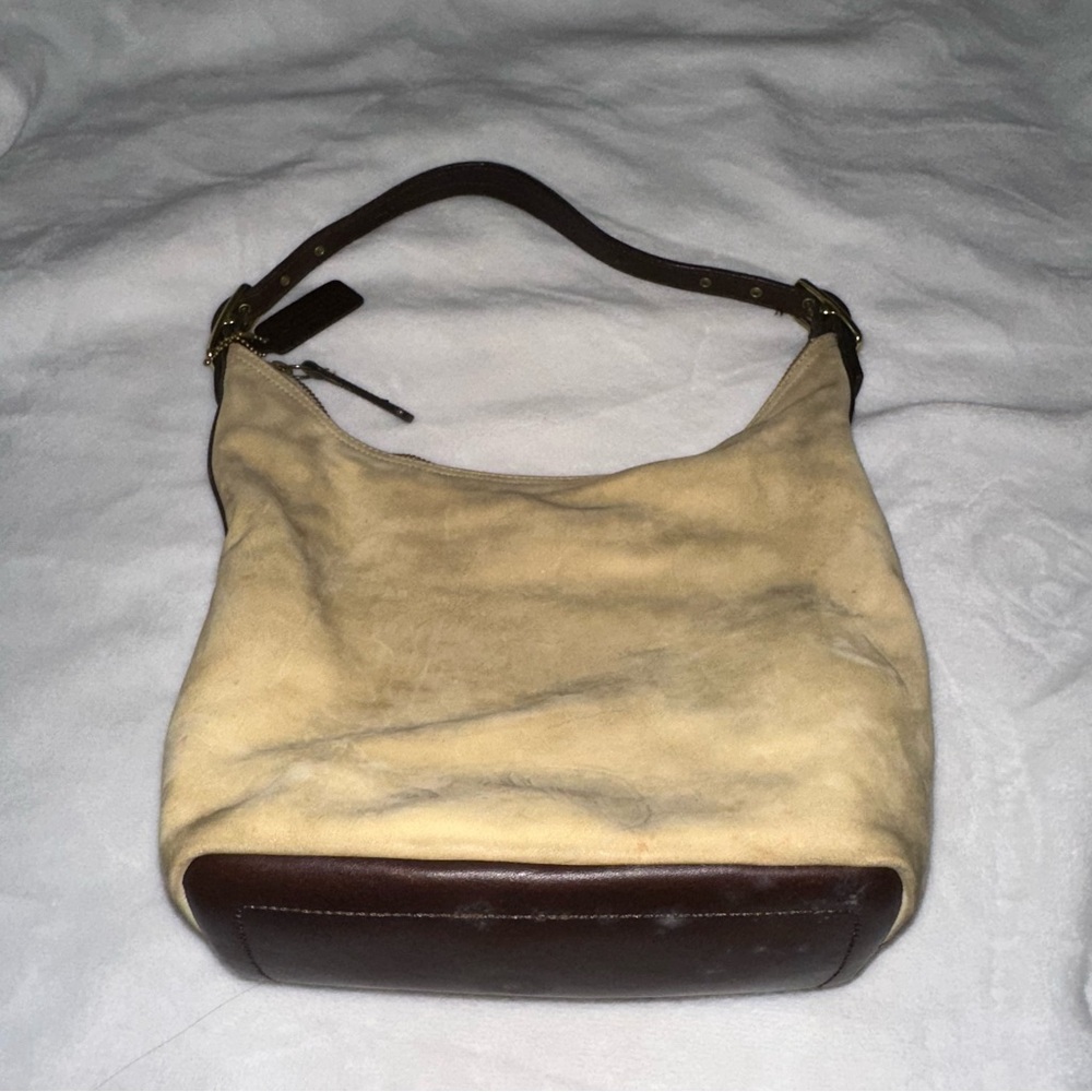 Coach Vintage Tan Suede Leather Legacy Bag